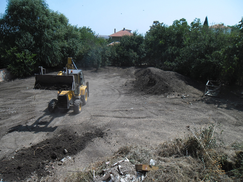 Flattening the rear garden